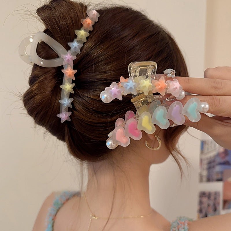Love Star Hair Clip - Fashionable Simple Accessory - Bela - Rushnika