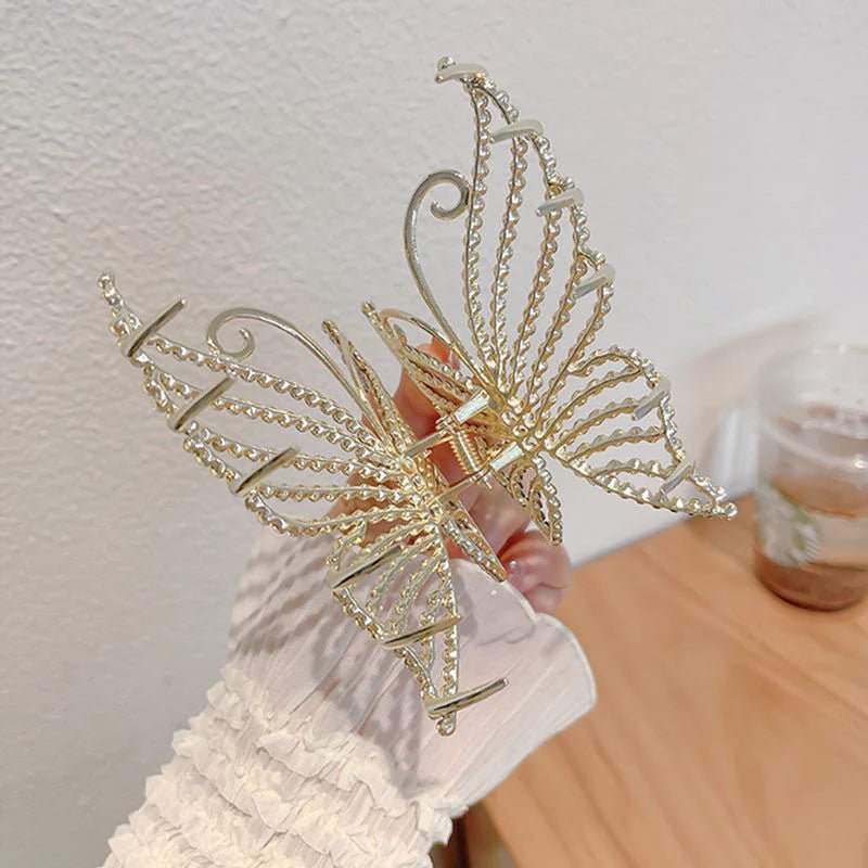 Pearl Butterfly Hair Clip - Bela - Rushnika