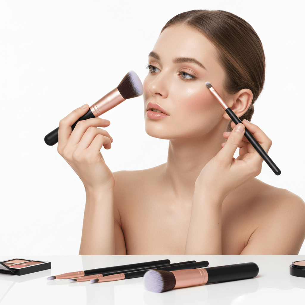 14pcs Wood Handle Makeup Brush Set - Bela - Rushnika