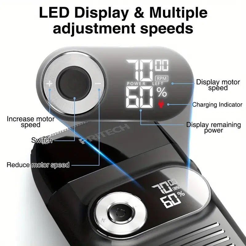 2 - in - 1 Electric Foil and Bald Shaver for Men - Bela - Rushnika