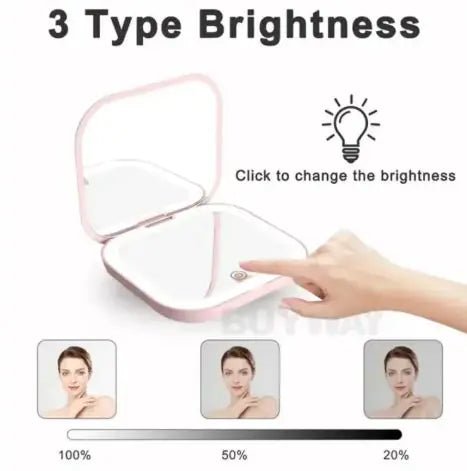 Compact Led Makeup Mirror - Bela - Rushnika