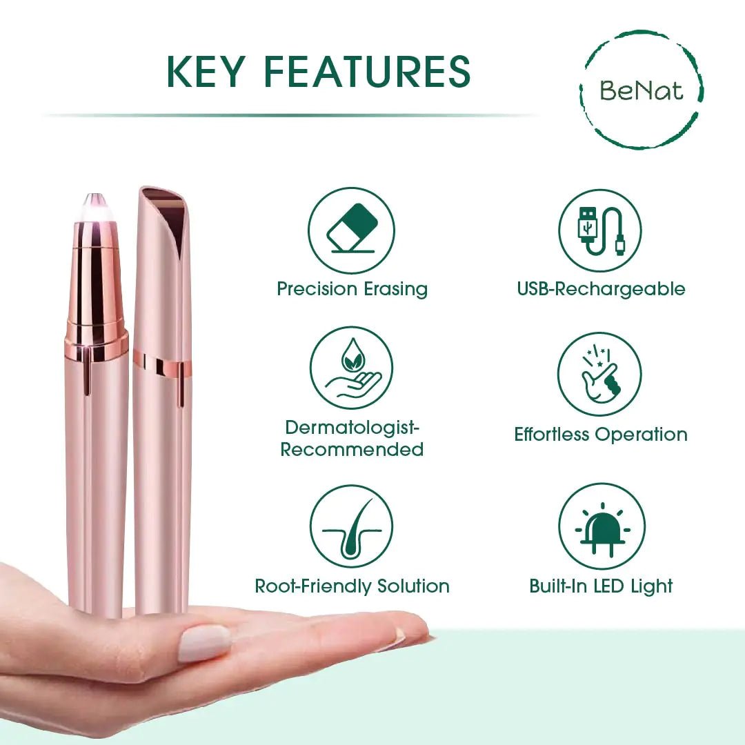 Rechargeable Facial + Eyebrow Hair Removers Set - 2 Pack - Bela - Rushnika