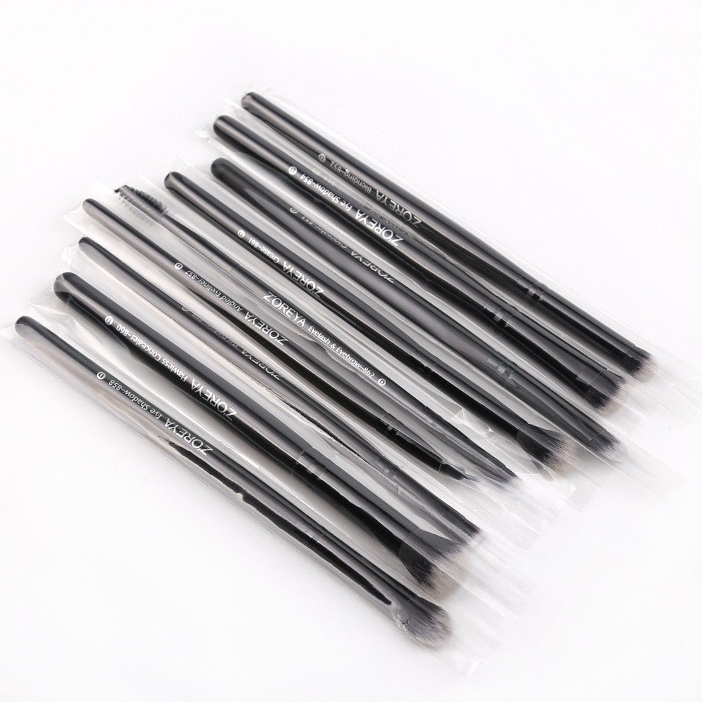 ZOREYA 15 - Piece Makeup Brush Set with Black Handles - Bela - Rushnika